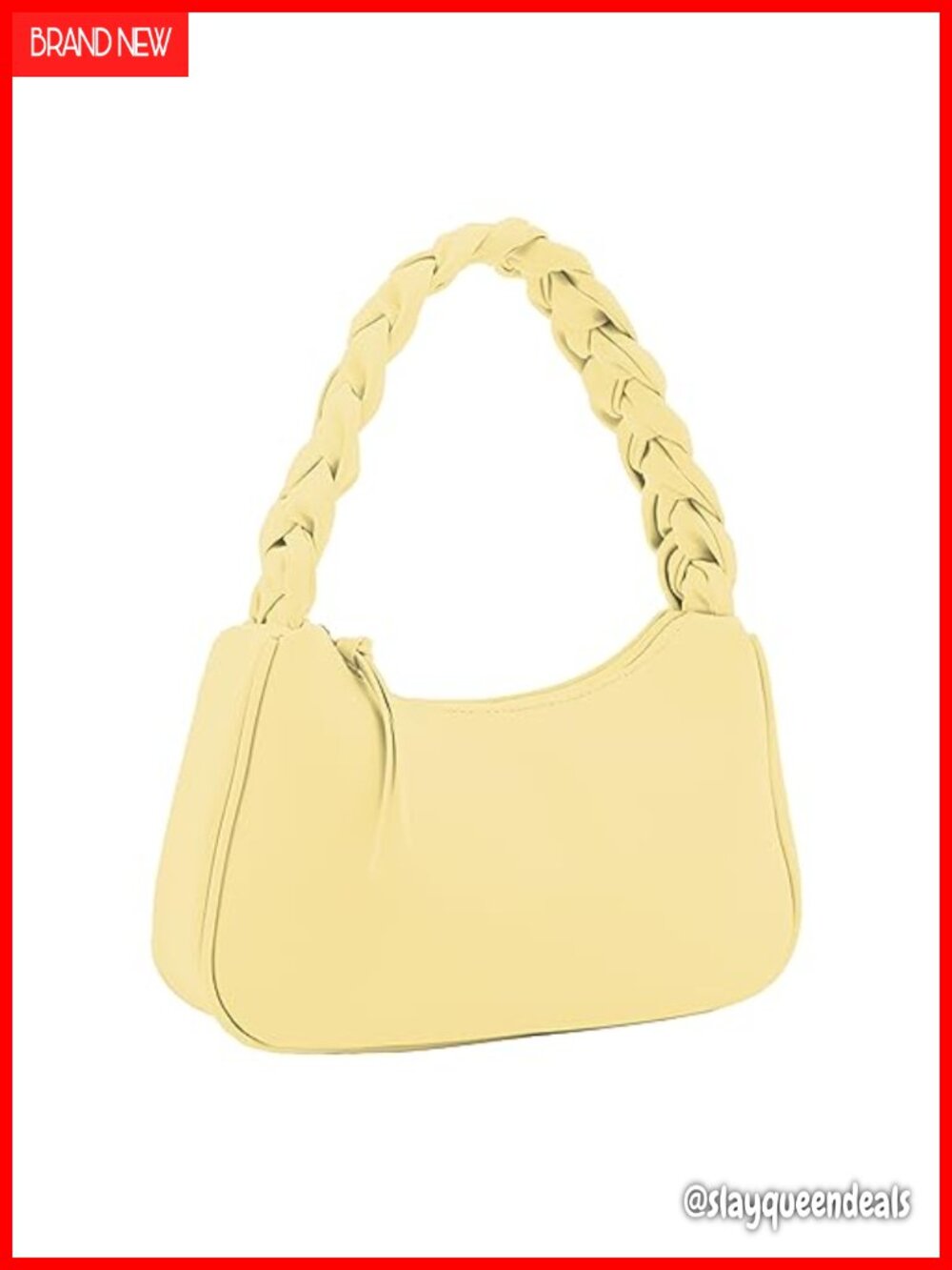 Emperia Braided Top Handle Shoulder Bag Hobo Tote Women Vegan Leather